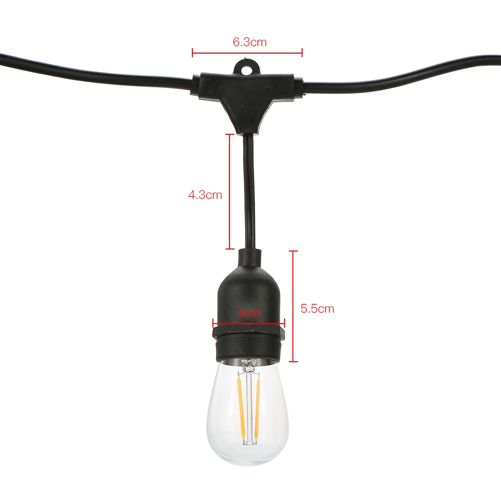 110V 220V Outdoor Decorating Pendant Connectable Festoon Lighting