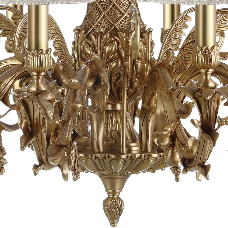 Antique Brass Dining Room Chandeliers Lighting with Lampshade (WH-PC-16)