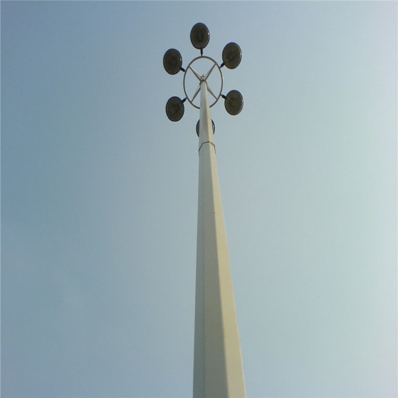 15m Galvanized High Mast Lighting Poles Llighting Mast for Sale