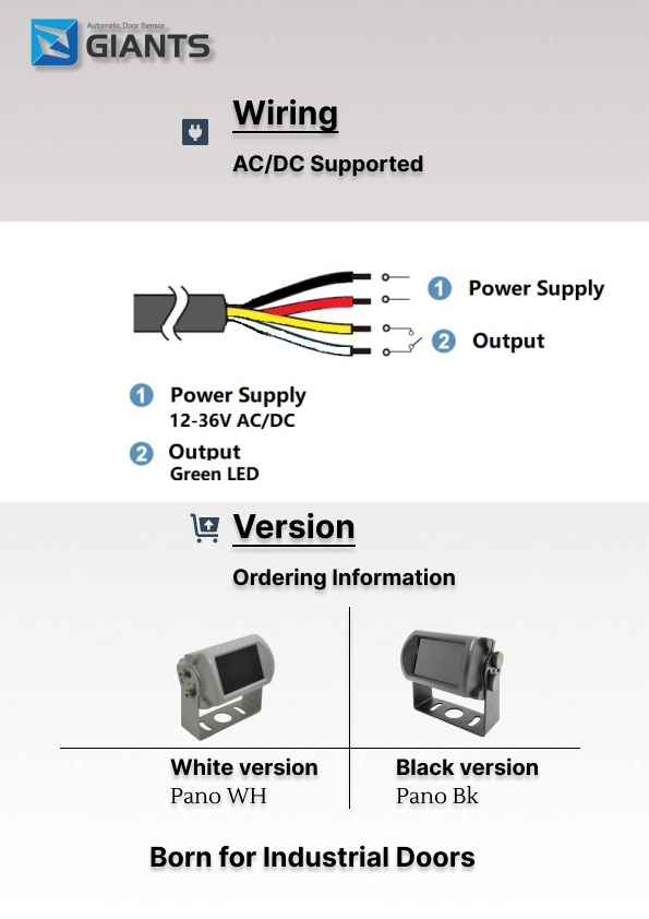 Motion Sensor Microwave Switch for Pedestrain Door Industrial Door Gate Access Security Monitoring