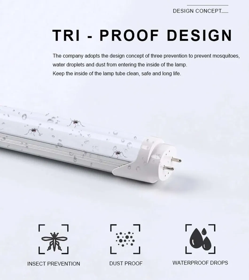 Frosted 1200mm G13 Fa8 R17D SMD2835 5000K 6000K 18W T8 LED Tube Price