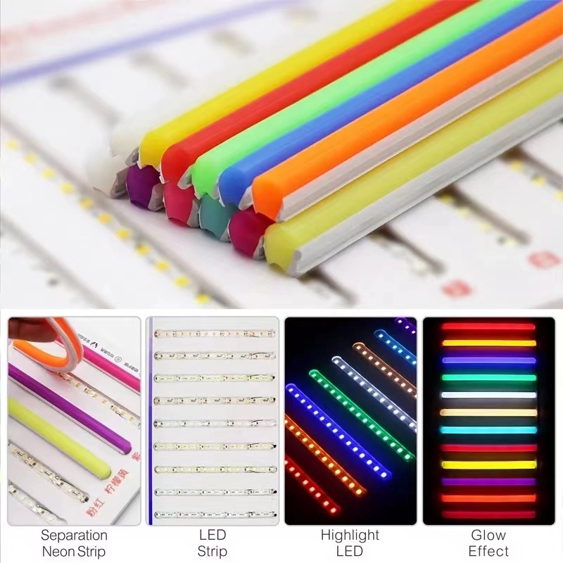 6mm 8mm 12mm S Shape Neon Strip Separated Newly Flexible Silicone Neon Light