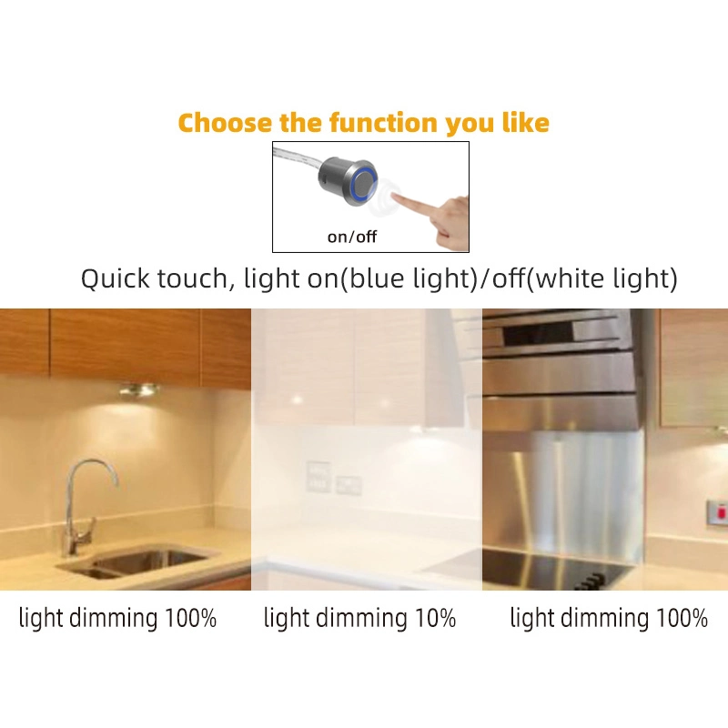 Pluggable Design Replaceable Dimmer Touch Switch Suitable for Cabinet Lights, Wardrobe Lights