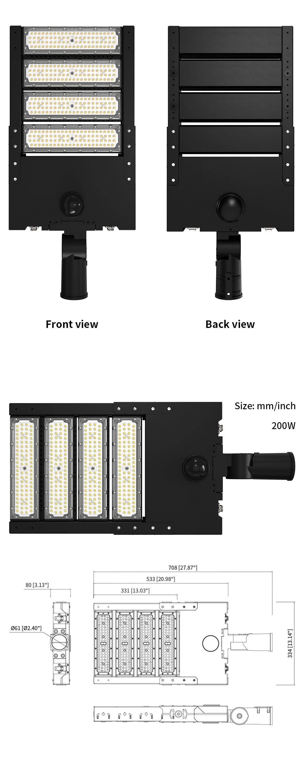 Outdoor Lighting and Street Light Fixture Ds-202 Max 400W