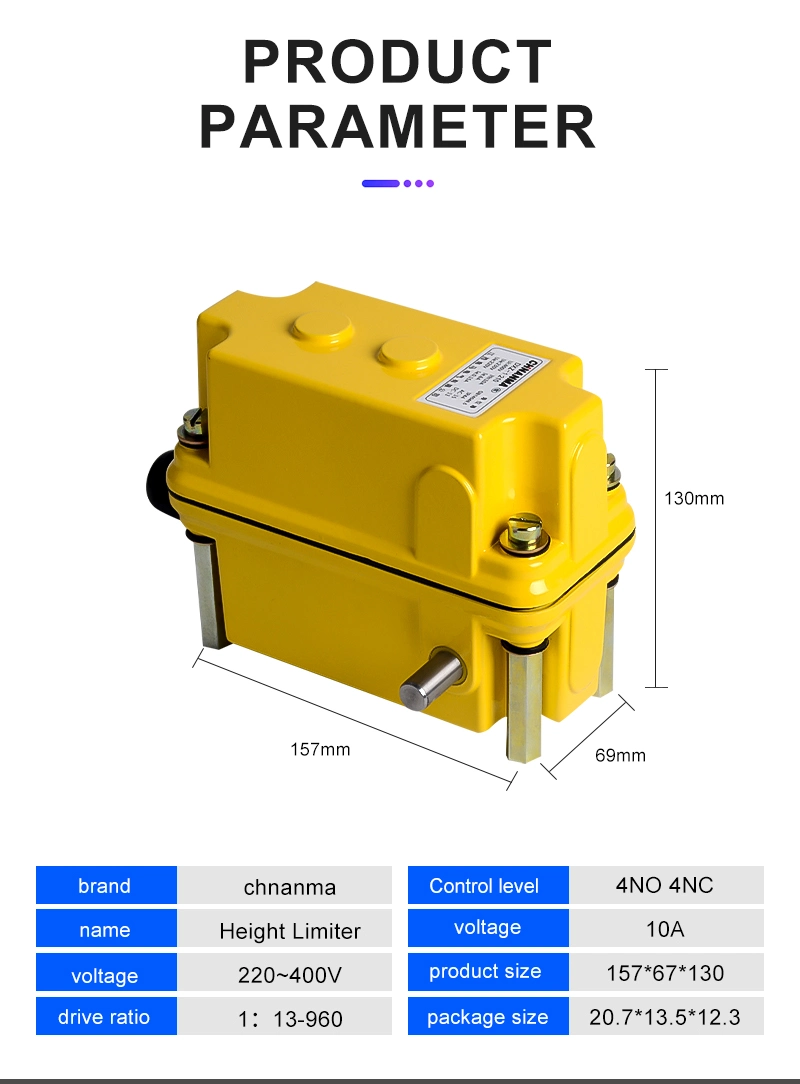 Dxz Height Rocker Pressure Automatic Transfer Limit Switch in Aluminum with Potentiometer