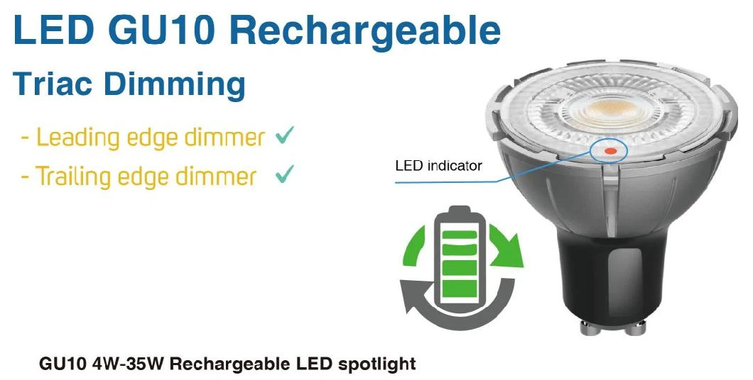 Leading and Trailing Edge GU10 3000K Emergency Dimmable LED Spot Lighting