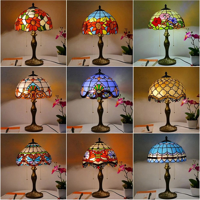 30cm Tiffany Lamp Bedroom Living Room Study Personality Retro Bedside Lighting (WH-TTB-30)