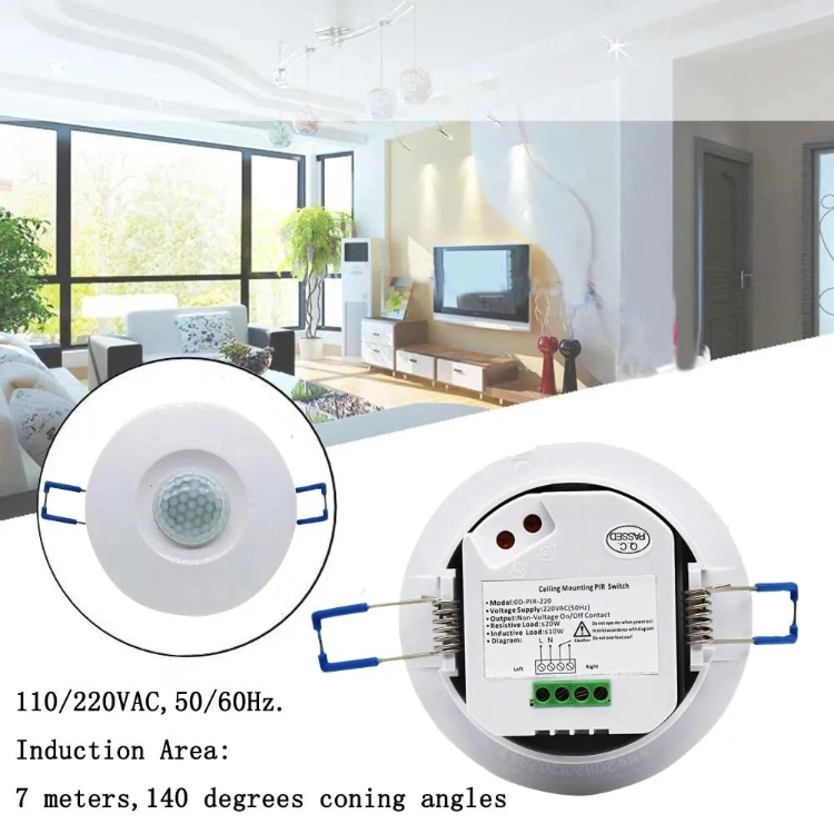 Smart Infrared Light Human Body Decetor PIR Motion Sensor Switch for Hotel System Htw-L727