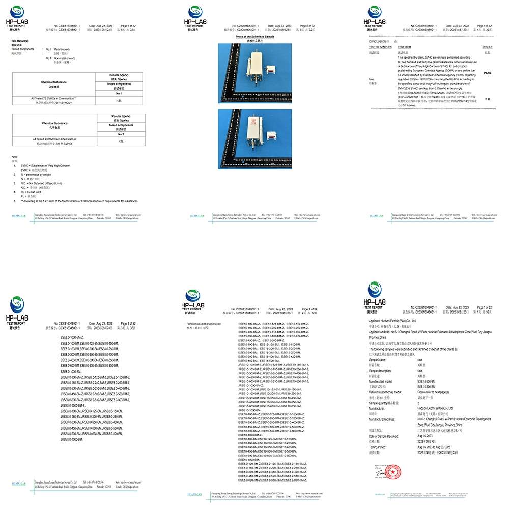 Energy Storage System DC Fuse 1500VDC Supply of Tubular Fuse Serie 100A 315A 500A 630A 1000A