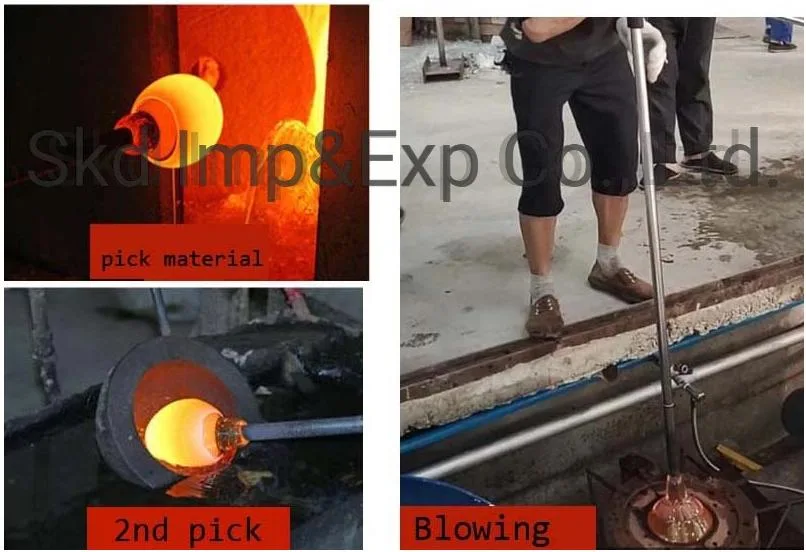 Project Lighting Lamp Parts Handblown Cone Shaped Ribbed Glass Shade