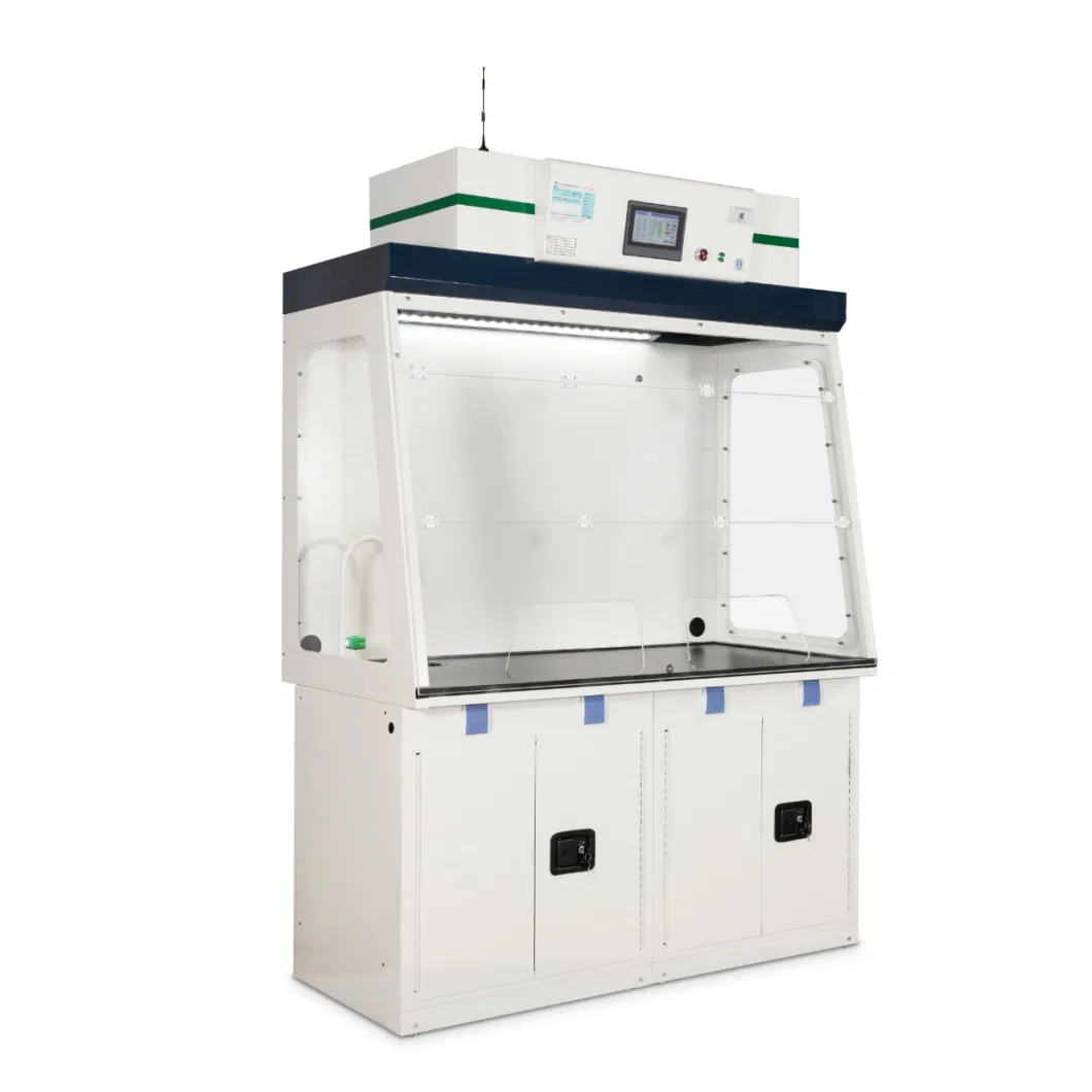 Pharmaceutical Factory Metallic Large Open C1d2 Lab Extractor Fume Hood Walkin with Horizontal Open Doors