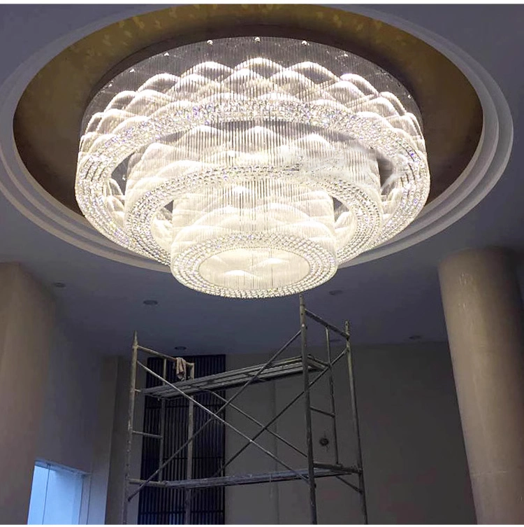 Luxury Home Decoration Living Room Large Crystal Hotel Lobby Modern LED Chandelier Dining Room Lighting Fixture