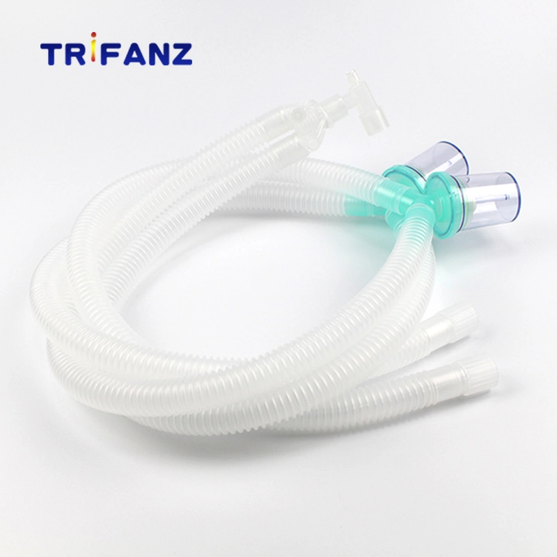 Disposable Mechanical Ventilator Tubing Corrugated Anesthesia Breathing Circuit