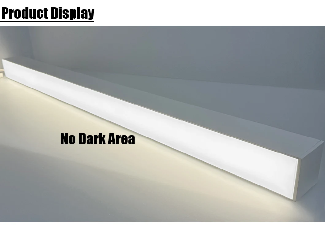 Modern White and Black LED Chandelier Linear Pendant Lighting Fixture for Kitchen Dining Room Bedroom Foyer