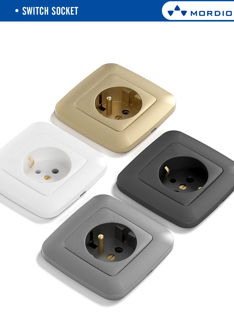 F100 High Quality Wall Switch Socket Gold Smart Home Products &amp; Devices EU Sockets Schuko Electric Switch
