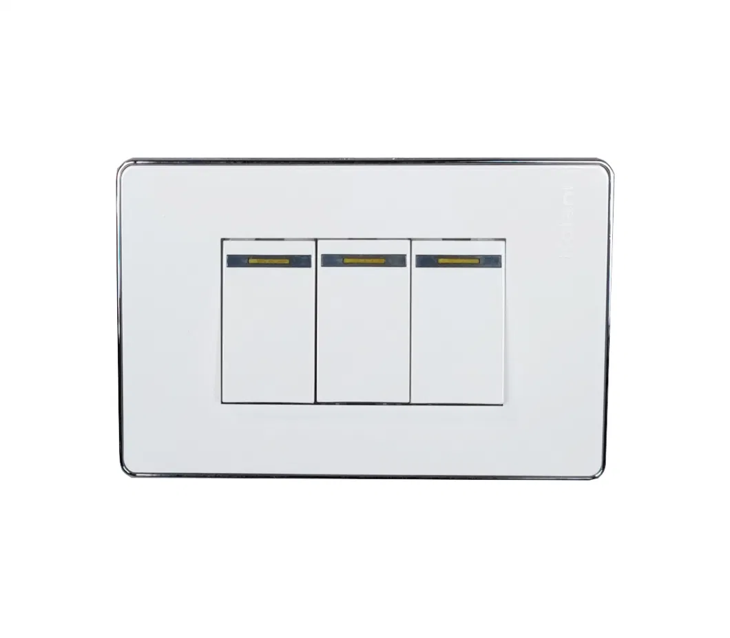 Luxury Room Home Decorative Wall Mount 4 Gang House Electrical Light Switch