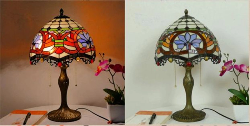 30cm Tiffany Lamp Bedroom Living Room Study Personality Retro Bedside Lighting (WH-TTB-30)