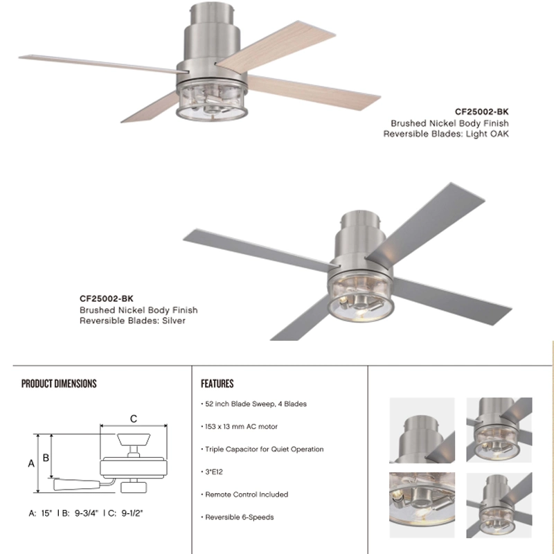 Furniture Axial Fans Ventiladores Techo Axial Fans Energy Silence Remote Control Ceiling Light Exhaust Fan for Kitchen
