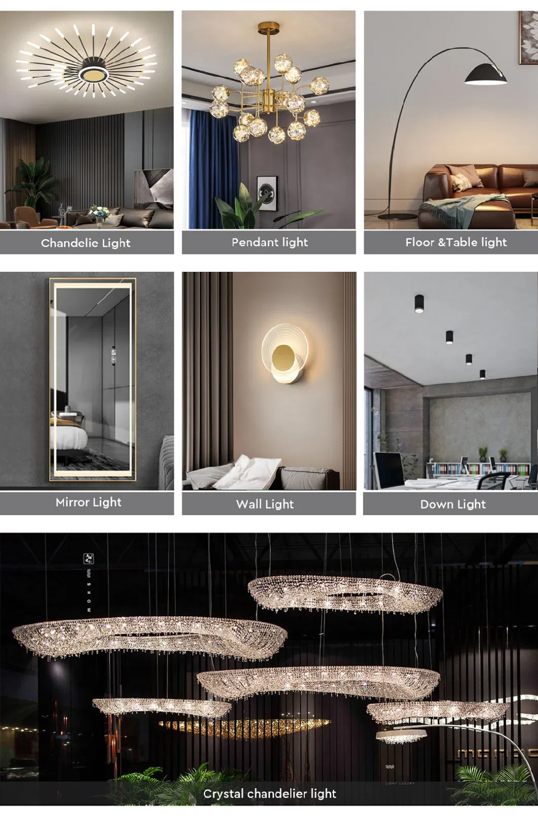 Black Home Indoor Room Modern LED Ceiling Chandelier Zhongshan Lighting