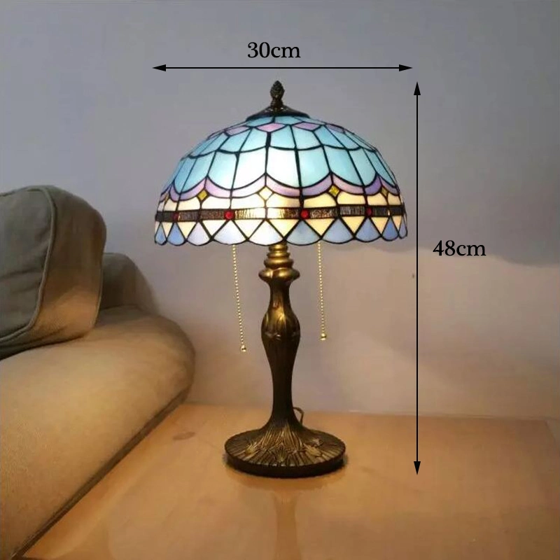 30cm Tiffany Lamp Bedroom Living Room Study Personality Retro Bedside Lighting (WH-TTB-30)