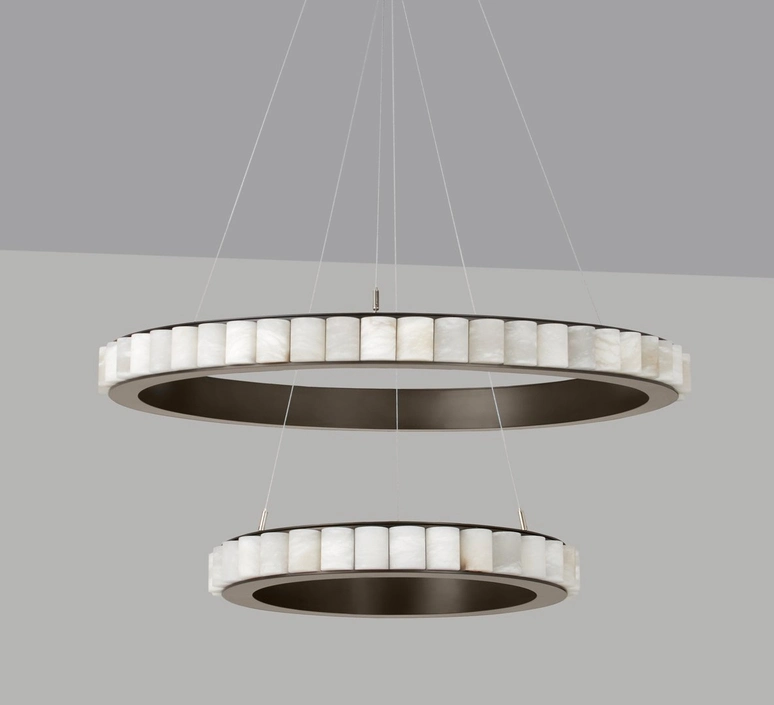 LED 44W Circular Pendant Light Flush Mount Pendant Lighting for Living Room Dining Room