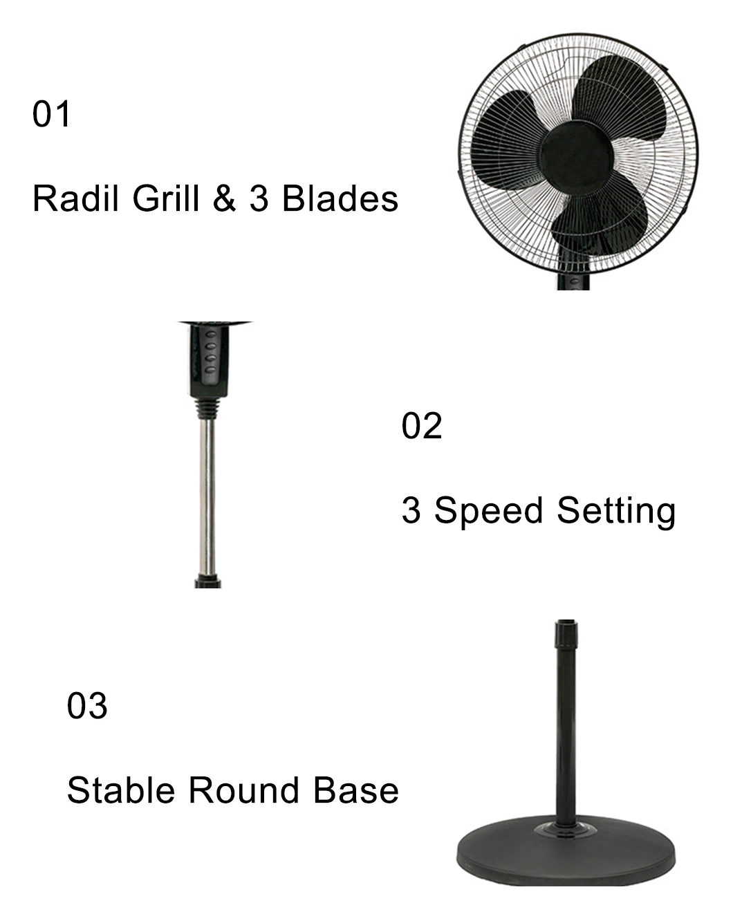 Wholesale 16 Inch Electrical Home Used Commercial Stand Fan