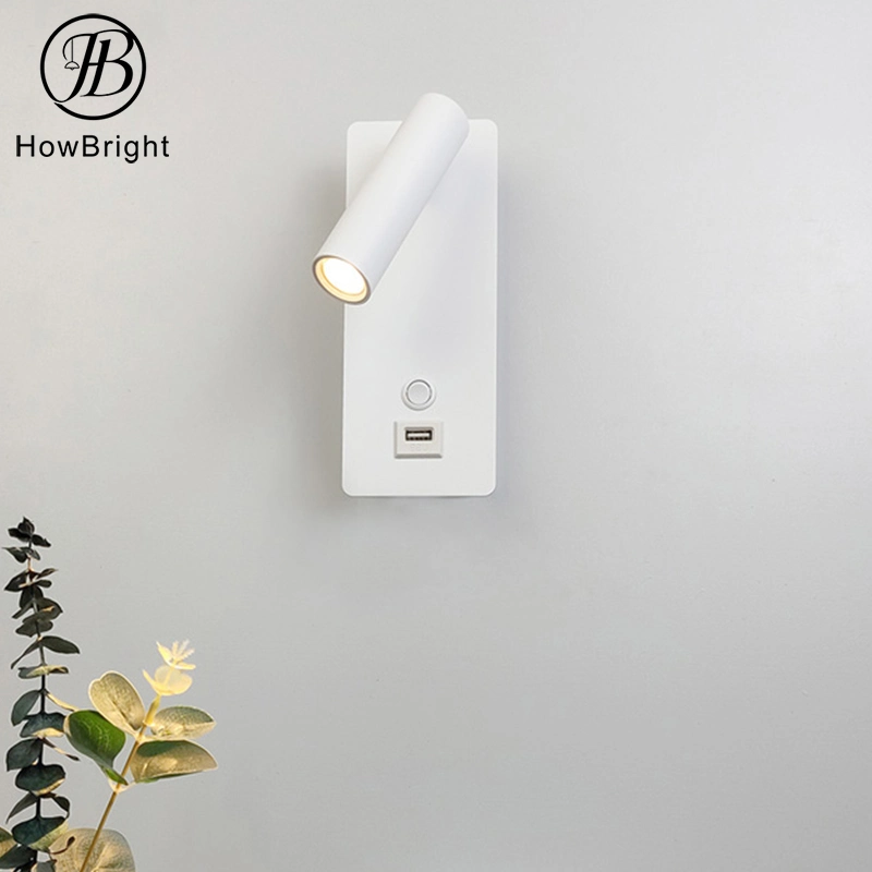 Interior Study Room with on/off Switch Surface Wall Lamp Aluminum Reading Light LED Wall Sconces for Home Hotel Decoration
