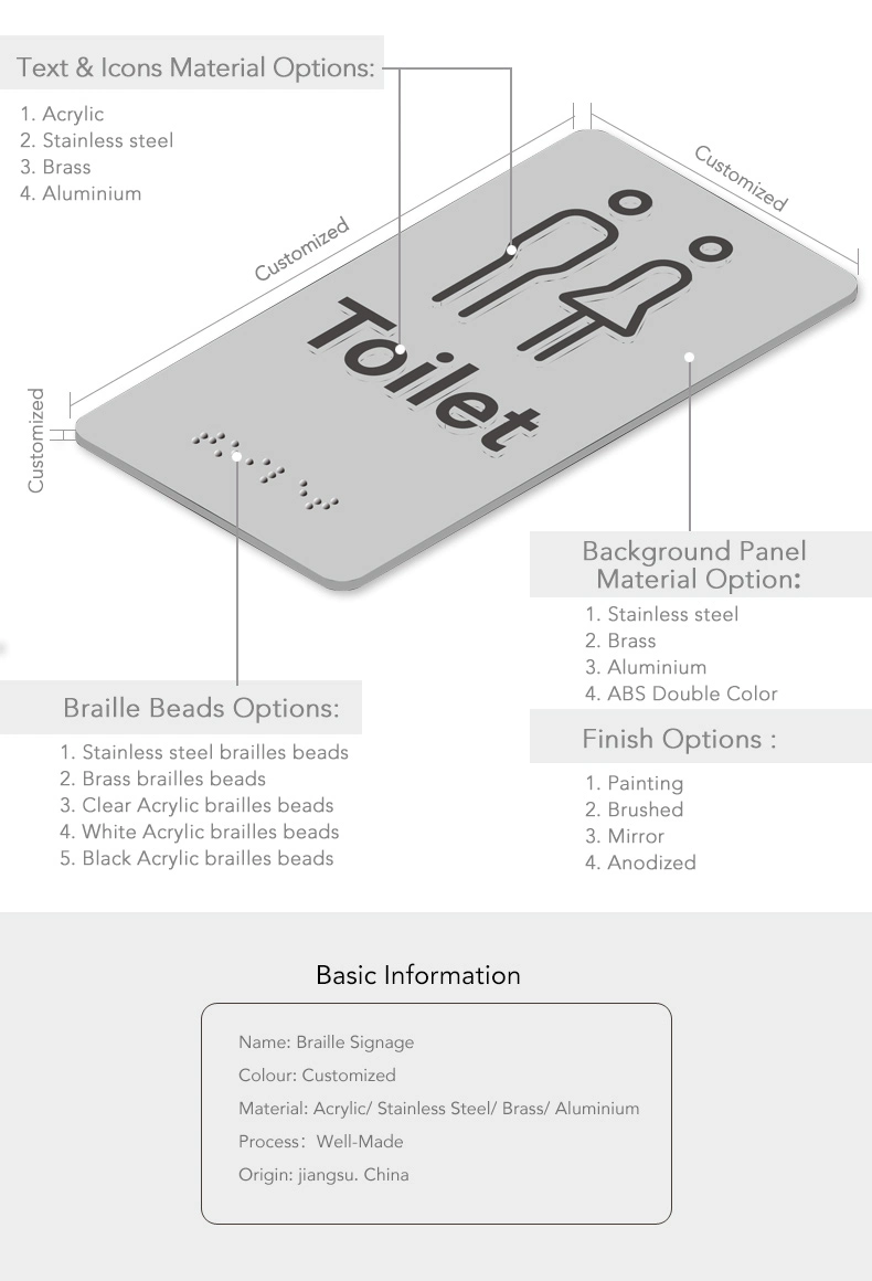 Informational Wayfinding Metal Signs Emergency Exit Signs for Building Management