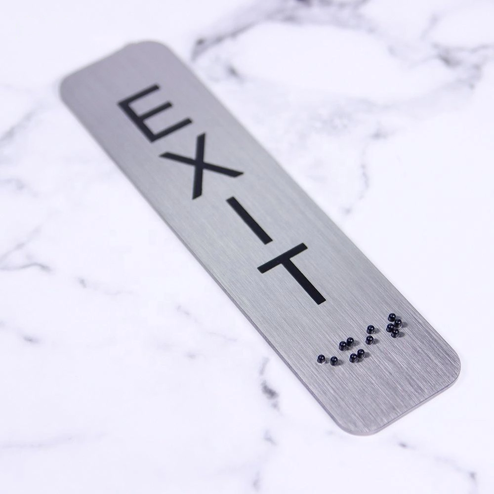Building Passway Wayfinding Signage Door Braille Sign for Exit with Light
