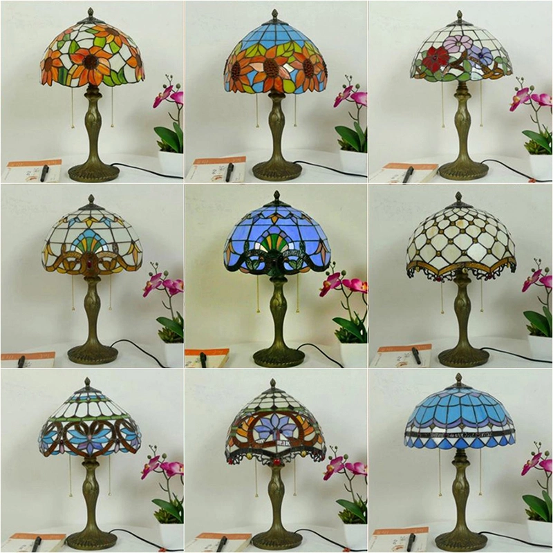 30cm Tiffany Lamp Bedroom Living Room Study Personality Retro Bedside Lighting (WH-TTB-30)