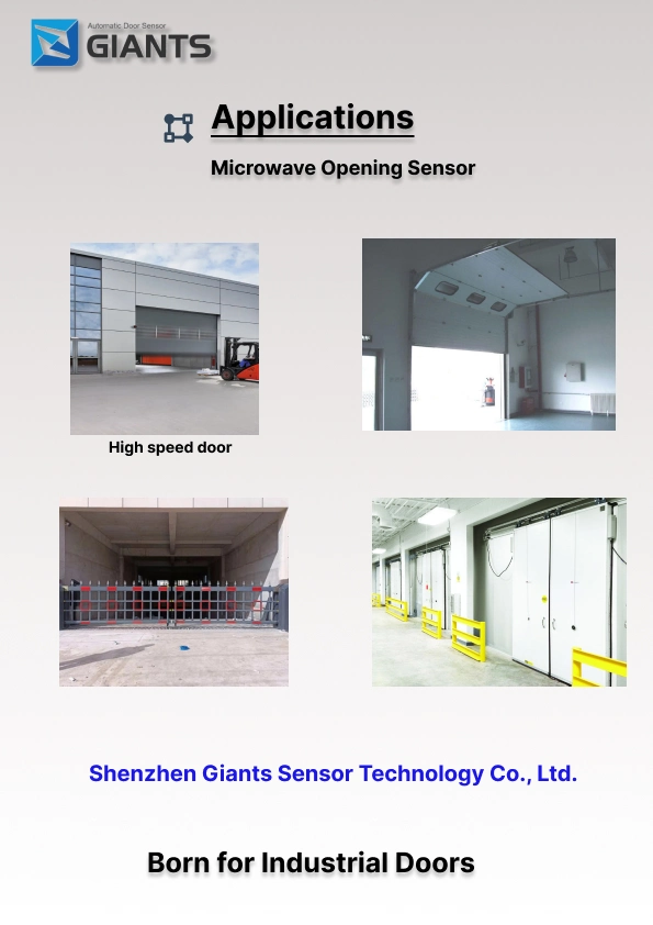 Motion Sensor Microwave Switch for Pedestrain Door Industrial Door Gate Access Security Monitoring