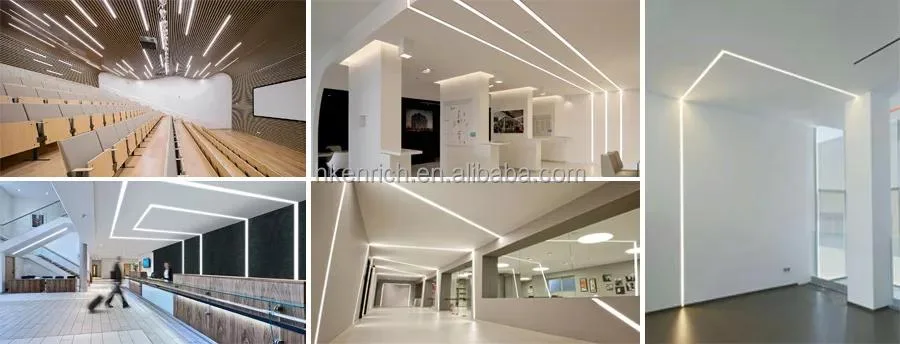 Easy Installation Fittings LED Linear Light Recessed Tube Lamp Housing Lighting with Reflector Cup