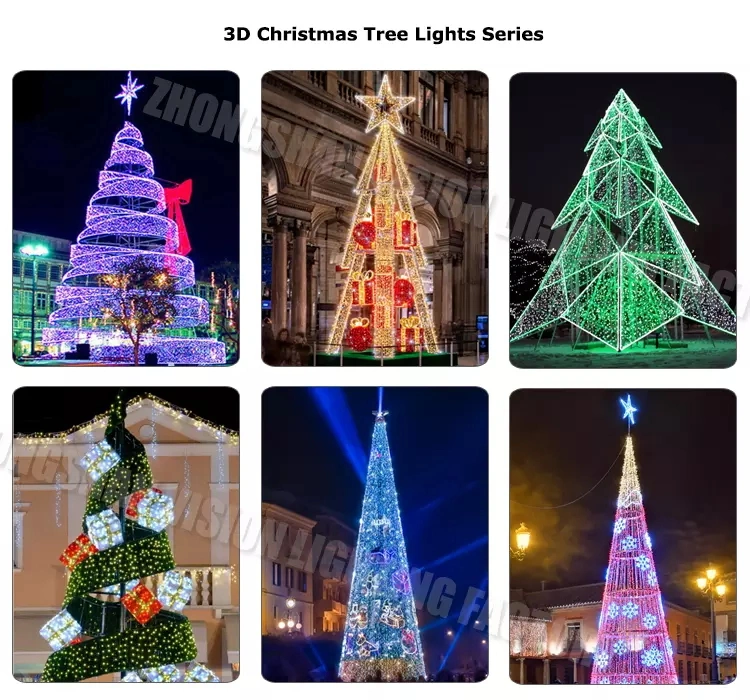 Giant LED 3D Cone Tree Light for Christmas Decoration
