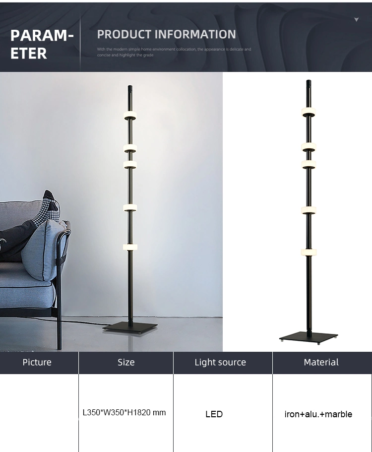 New Design Hotel Decoration Living Room Indoor Modern LED Floor Lamp