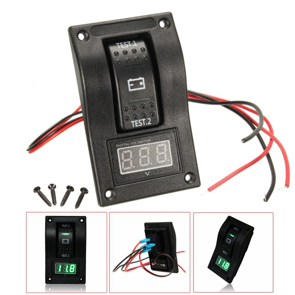 5-30V Digital Voltmeter Battery Test Panel Rocker Switch Dpdt/on-off-on Rocker Switch