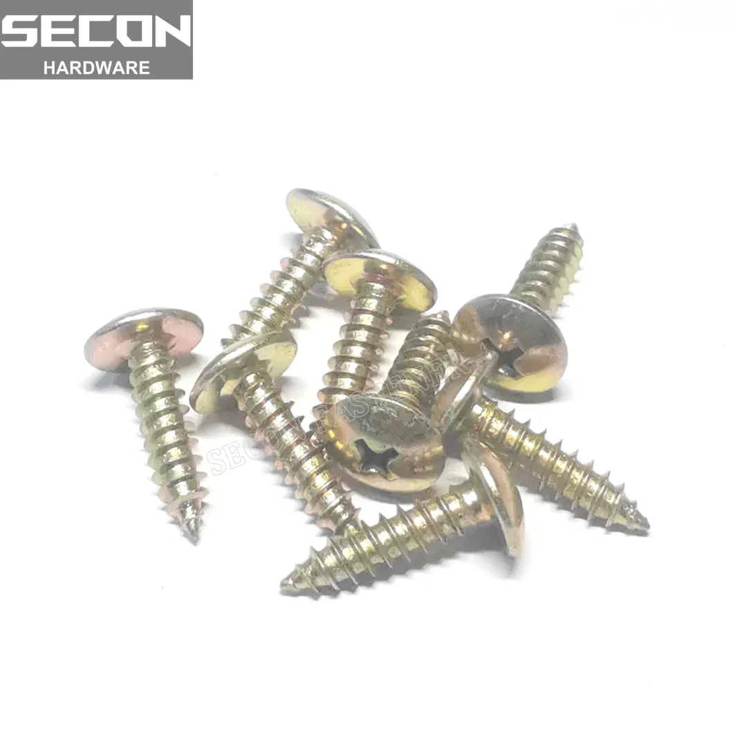 2022 Hot Sale C1022 SS316 304 410 Zinc Plated / Nickel Self-Tapping Screw China Factory Self Tapping Screw Wafer Head Sharp Point