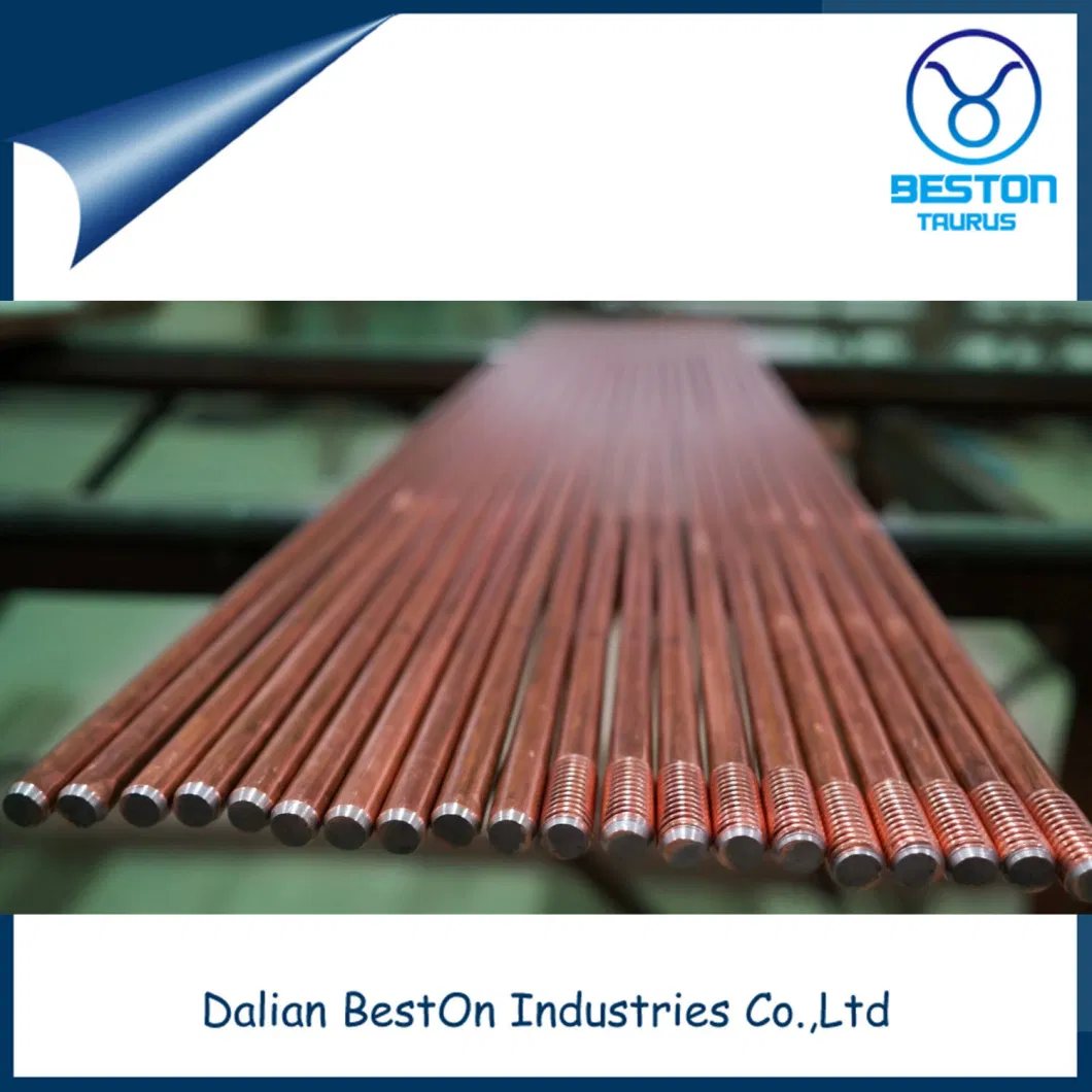 High Quality Production UL Listed Solid Copper Bonded Earth Rod Ground Earthing Rod Price Copperweld Clad Steel Ground Rod for Earthing System Material UL 467