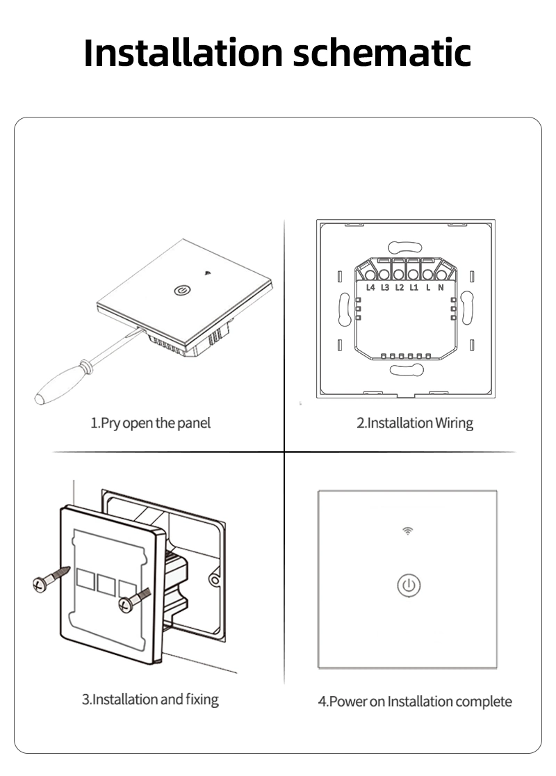 Good Price for Homekit Smart Wall Switch with White, Black, Gold, Grey Color Remote Control Support Voice Open and Close WiFi Swithes