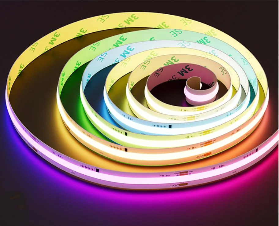 COB LED Strip RGB Smart IC Addressable Color Flowing TV Party DIY Multicolor Flexible Tape LED Strip Light