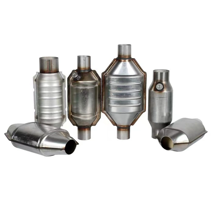 Inlet/Outlet Universal-Fit Auto Engine Three Way Exhaust Front Universal Catalytic Converter