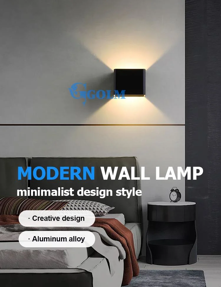 Cubic LED Light Fixture 6W LED Wall Lamp for Indoor Outdoor Lighting