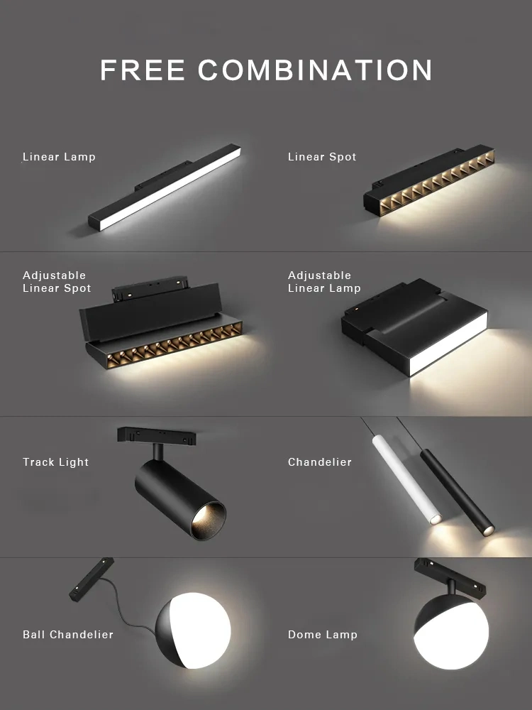 Foldable Ceiling Magnetic Ra90 Low Voltage DC48V LED Track Light