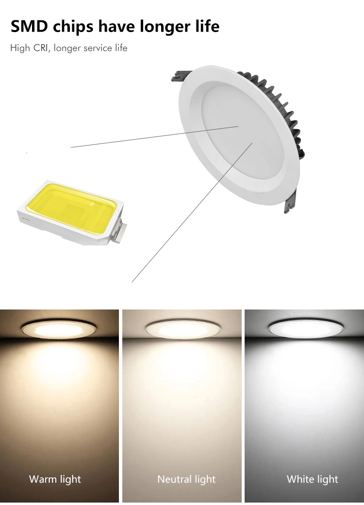 Wholes Mounted Recessed Downlight Aluminum LED Down Light