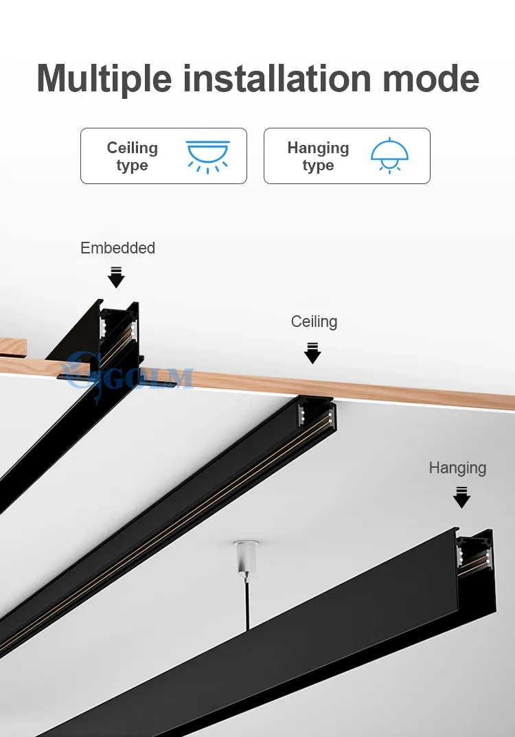 Foldable Ceiling Magnetic Ra90 Low Voltage DC48V LED Track Light