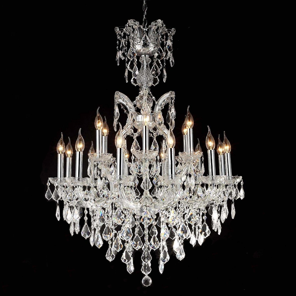 18 Arms Lustre De crystal Luxo for Hotel Home Wedding Event Party Decoration Maria Theresa Pendant Light Chandelier