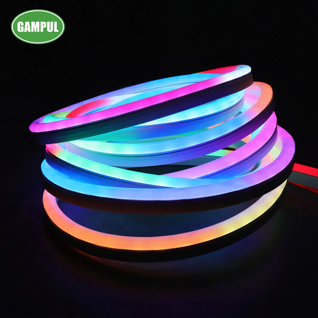 5m RGB LED Neon Strip Smart Flexible Lighting Chasing 60W IP65 PVC Body for Indoor/ Garden Blue/ Green/ Yellow CCT