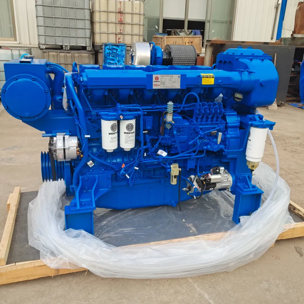 New Low Price Main Propulsion Ship Fishing Boat Motor Diesel Marine Engine with Gearbox Famous Brand Weichai Wp12 Wp13 High Quality