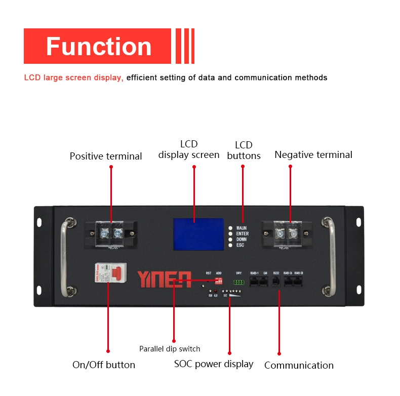 Built-in Smart BMS 48V 100Ah lifepo4 cells rechargeable lipo Lithium lithium ion batteries energy storage battery