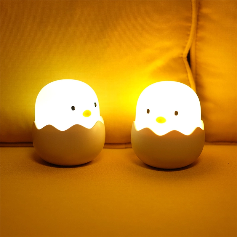 Cartoon Chicken Egg Sleeping Lamp Novelty LED Silicone Night Light