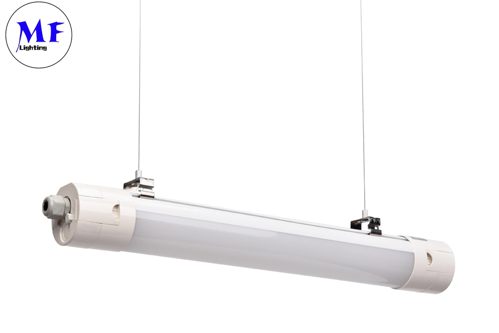 LED Batten Light 25W 40W 60W Emergency LED Batten Triproof Light Fitting 220-240V Suspended Ceiling Mounted Linkable Weather Proof LED Vapor Tight Light